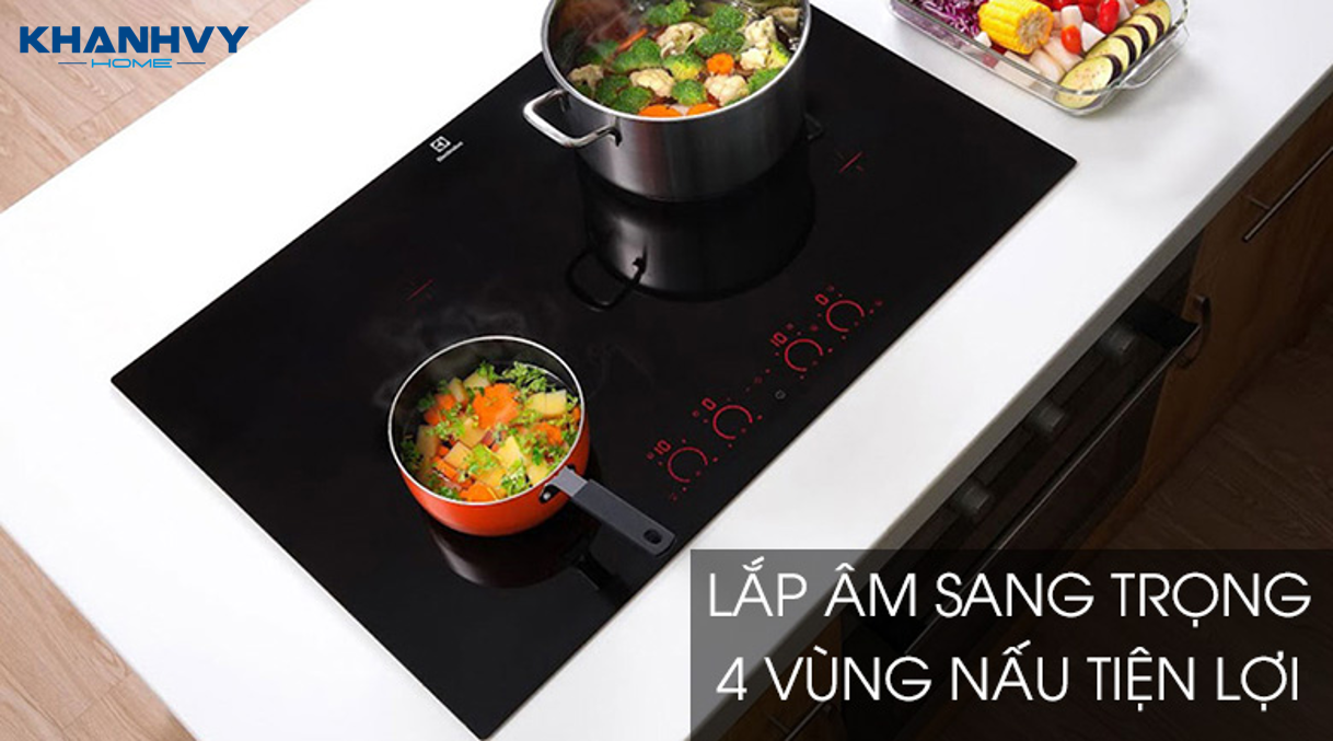 Bếp từ âm 70cm EHD8740FOK được thiết kế âm tủ sang trọng, hiện đại, phù hợp mọi không gian nhà bếp
