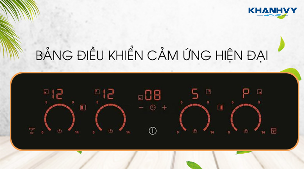  Bếp từ âm 70cm EHD8740FOK dễ sử dụng với bảng điều khiển cảm ứng cao cấp cùng màn hình hiển thị rõ ràng, hiện đại