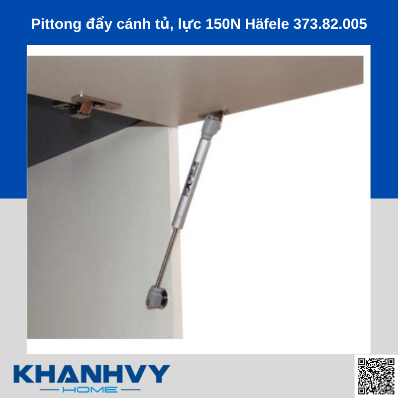 Pittong đẩy cánh tủ, lực 150N Häfele 373.82.005 tại Khánh Vy Home giúp trợ lực nâng mở cửa tủ lên trên, hạn chế va đập