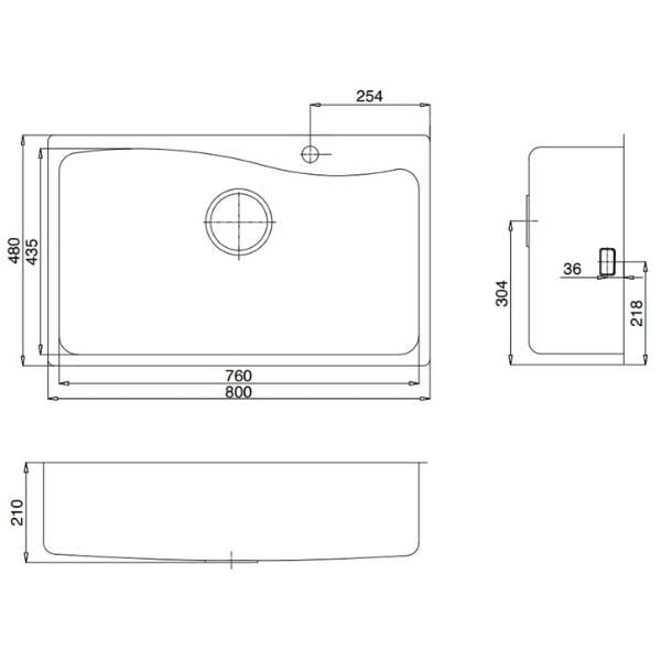 Chậu rửa bát Kluger KF8131FS-S80 K300