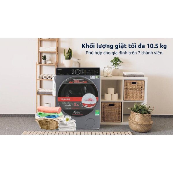 Máy giặt Toshiba TW-T25BU115MWV(MG) Inverter 10.5 kg