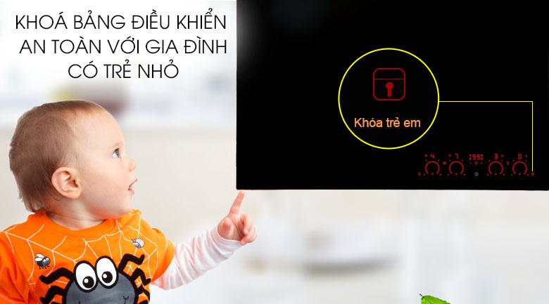 Bếp từ âm 78cm Electrolux EHXD875FAK cũng được trang bị nhiều tính năng an toàn giúp bạn an tâm tuyệt đối khi nấu nướng