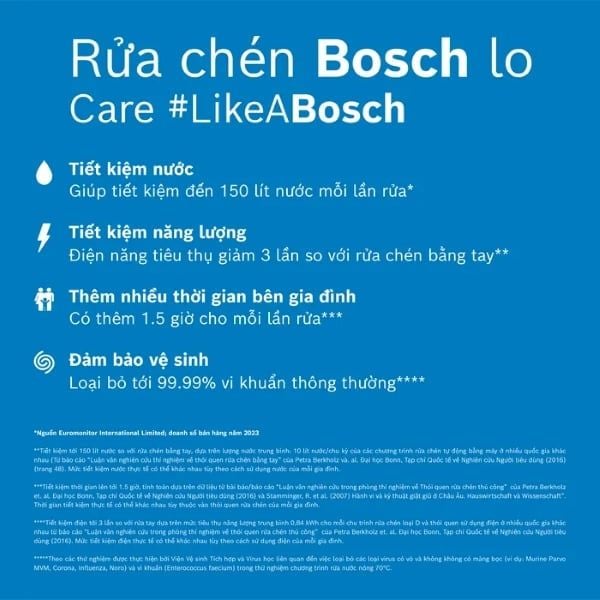 Máy rửa chén Bosch SMV4ECX14E Series 4, 13 bộ, âm tủ Home connect