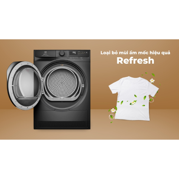 Máy sấy bơm nhiệt 8kg Electrolux EDH803J5SC