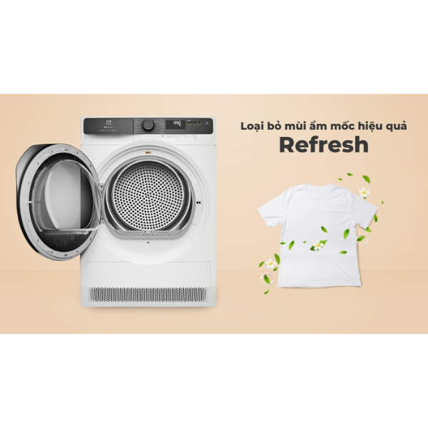 Máy sấy bơm nhiệt 8kg Electrolux EDH803J5WC