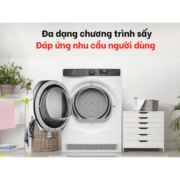 Máy sấy bơm nhiệt 8kg Electrolux EDH803J5WC