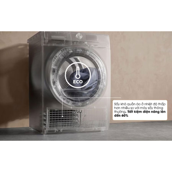 Máy sấy bơm nhiệt 9kg Electrolux EDH903R7SC