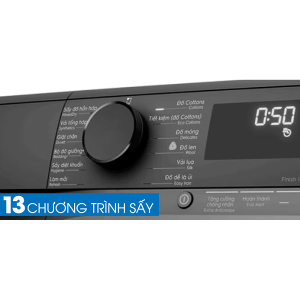 Máy sấy bơm nhiệt 9kg Electrolux EDH903R7SC