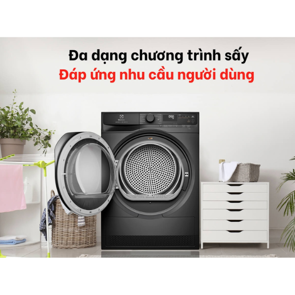 Máy sấy bơm nhiệt 9kg Electrolux EDH903R7SC