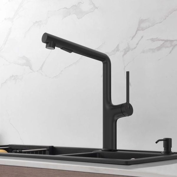 Vòi rửa bát dây rút Kluger Amber KLF0001B
