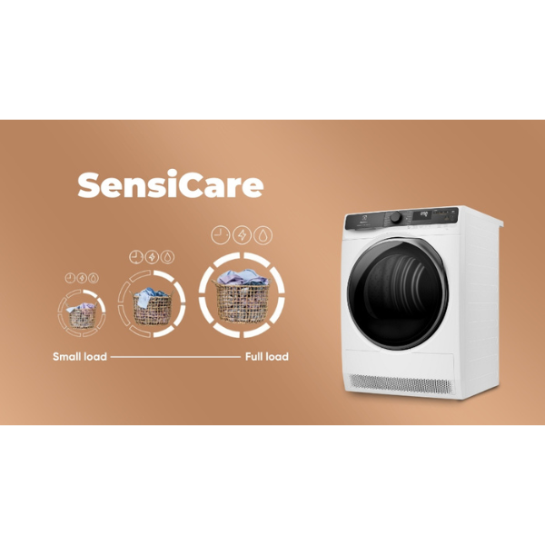 Máy sấy bơm nhiệt 9kg Electrolux EDH903R7WC