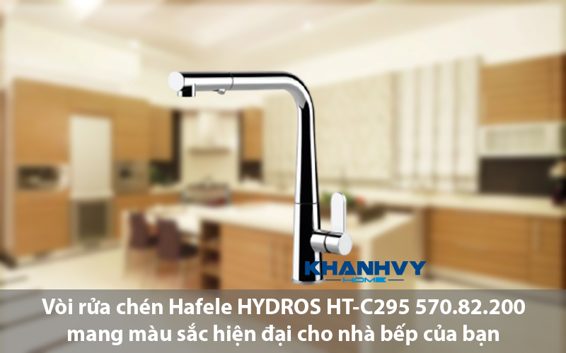 Vòi rửa chén Hafele HYDROS HT-C295 570.82.200 mang màu sắc hiện đại cho nhà bếp của bạn