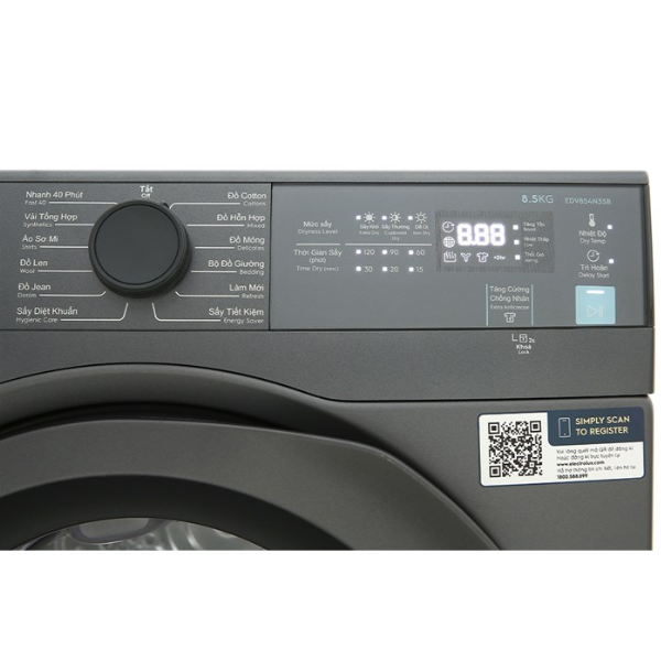 Máy sấy thông hơi Electrolux EDV854N3SB 8.5kg