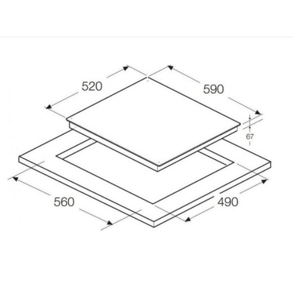 Bếp điện 3 vùng nấu Hafele HC-R603P 536.01.741