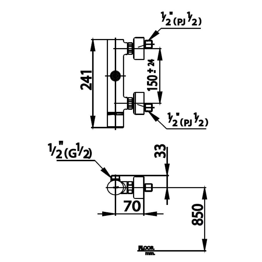 Củ sen tắm Cotto CT2063 nóng lạnh Medio