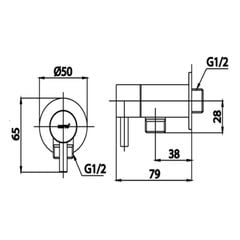 Củ sen tắm Cotto CT1264C53(HM) nước lạnh