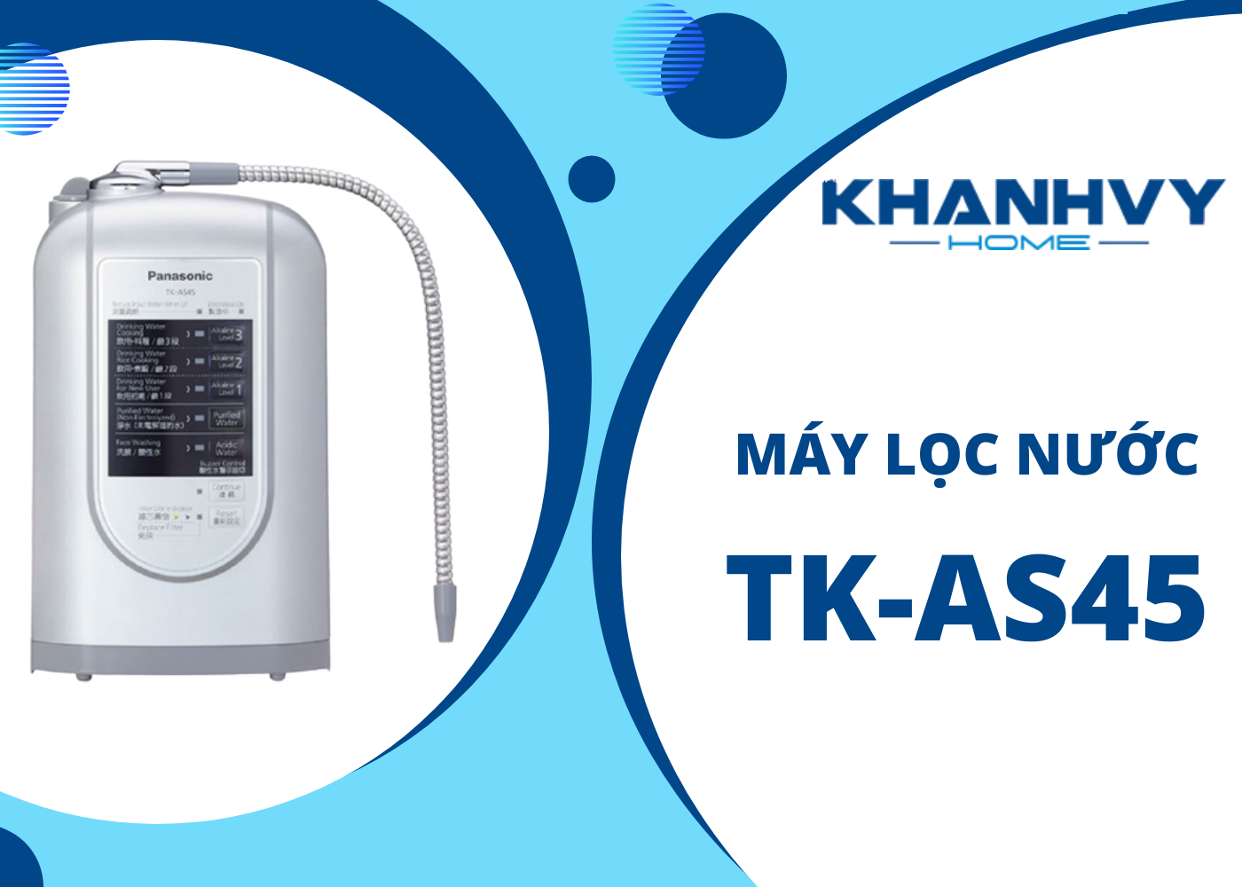 Máy lọc nước tạo ion kiềm Panasonic TK-AS45