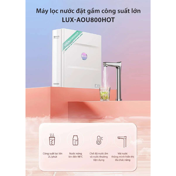 Máy lọc nước đặt gầm AOSmith LUX-AOU800HOT