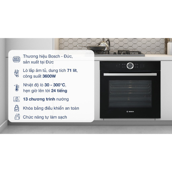 Lò nướng Bosch HBG634BB1B - Serie 8