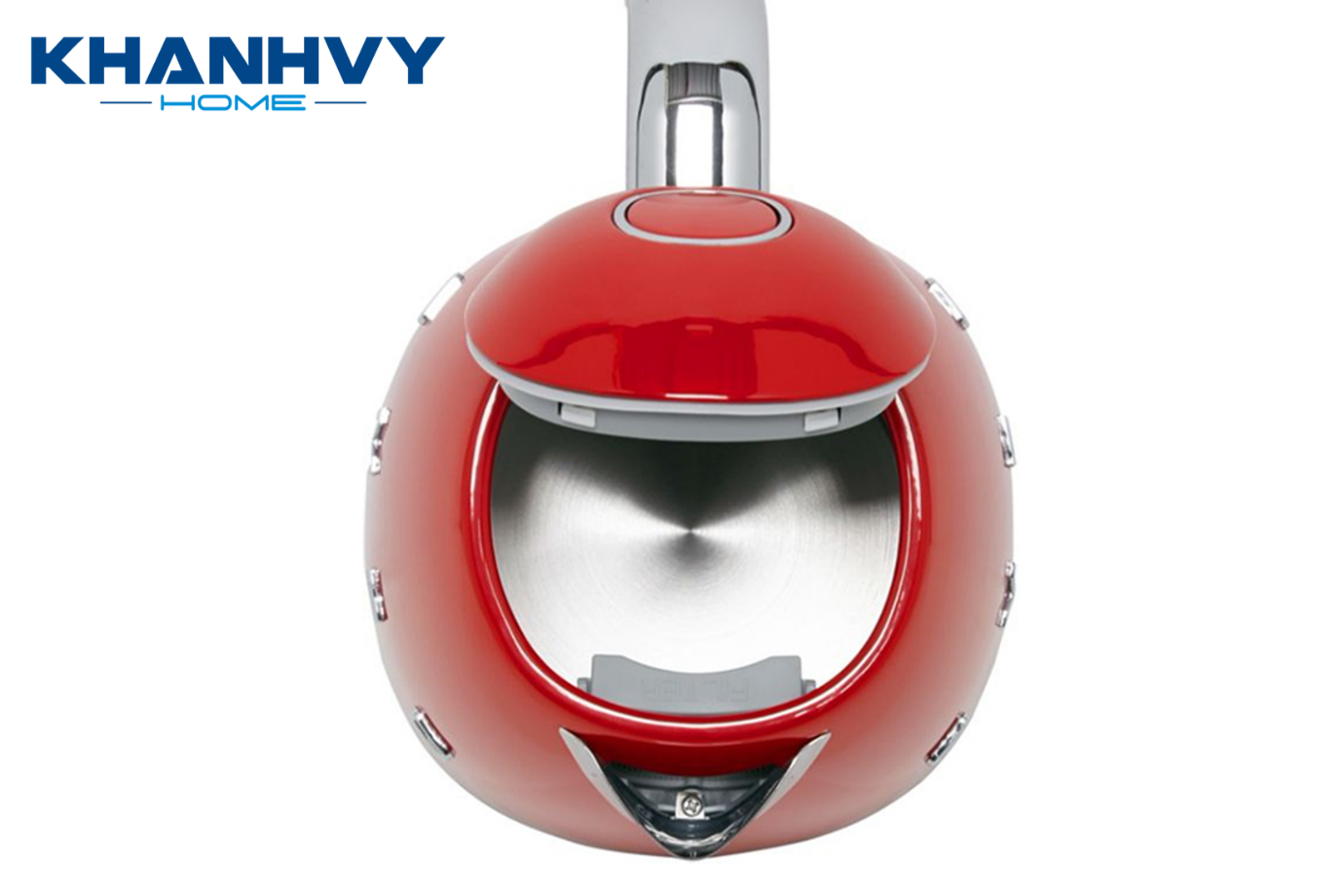 Ấm đun nước siêu tốc được trang bị lưới lọc cặn vôi bằng thép không gỉ ngay miệng bình, giúp lọc các cặn bẩn trong nước