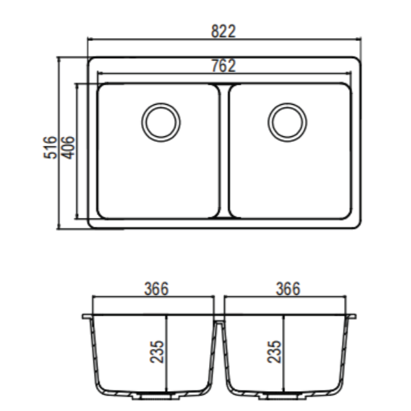 Chậu đá Maadela MDS-A8251W