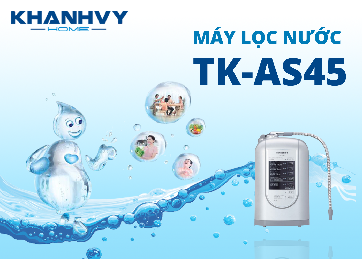 Máy điện giải ion kiềm Panasonic TK-AS45 là sản phẩm được ưa chuộng hiện nay