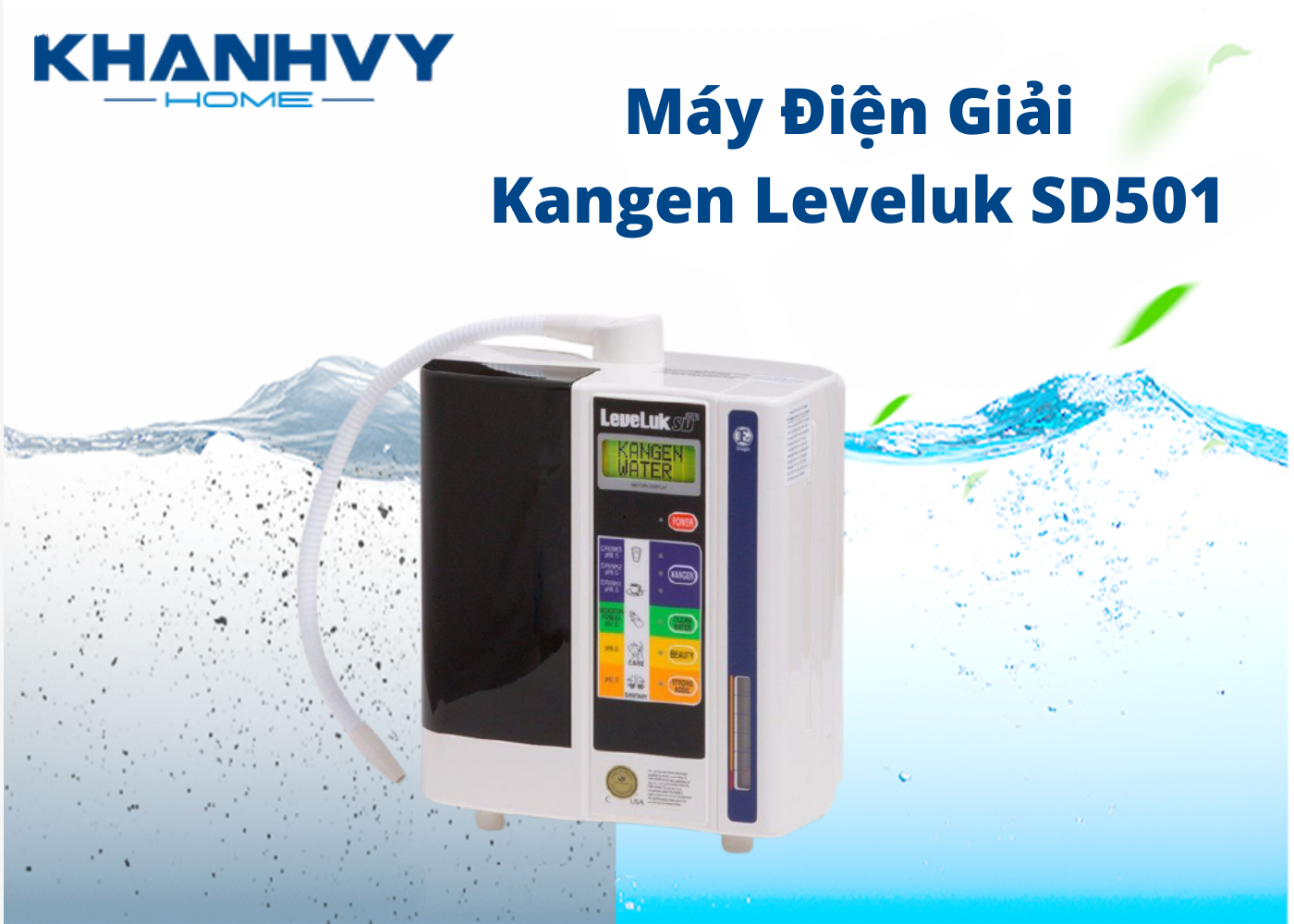 Thiết kế đơn giản của máy lọc nước Kangen Leveluk SD501