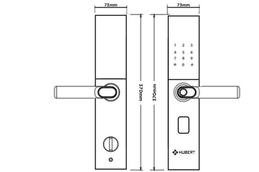 Khóa điện tử Hubert HB CG22 Black