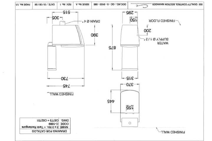 Bàn cầu 2 khối Cotto C16897 nắp đóng êm