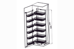 Tủ đồ khô Hafele Kara Swing 595.71.073 600mm