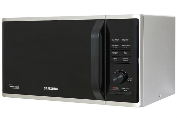 Lò vi sóng Samsung MG23K3515AS chế độ rã đông nhanh dung tích 23L màu bạc