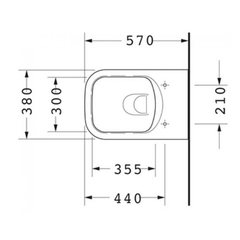 Bồn cầu treo tường Duravit 2561090000 dòng P3 Comfort