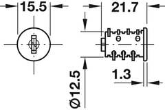 Ruột khóa SYMO 3000 SH1 Hafele 210.40.601