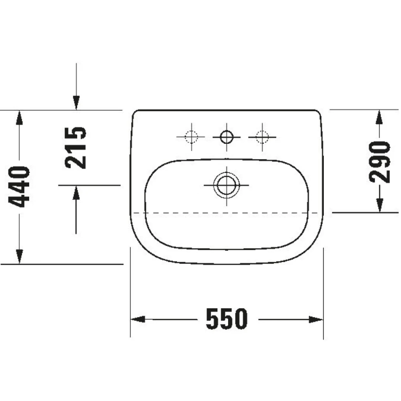 Chậu lavabo Duravit 0339550000 dòng D-Code