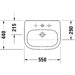 Chậu lavabo Duravit 0339550000 dòng D-Code