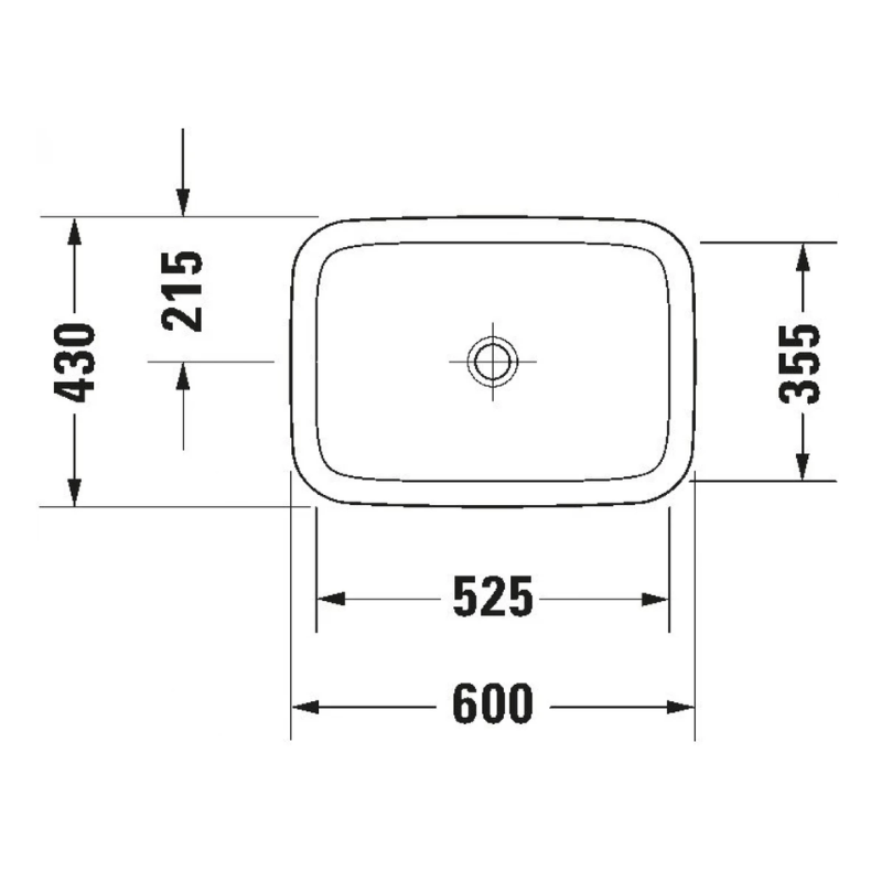 Chậu lavabo dương vành Duravit 372600000 dòng Durastyle
