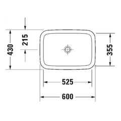 Chậu lavabo dương vành Duravit 372600000 dòng Durastyle