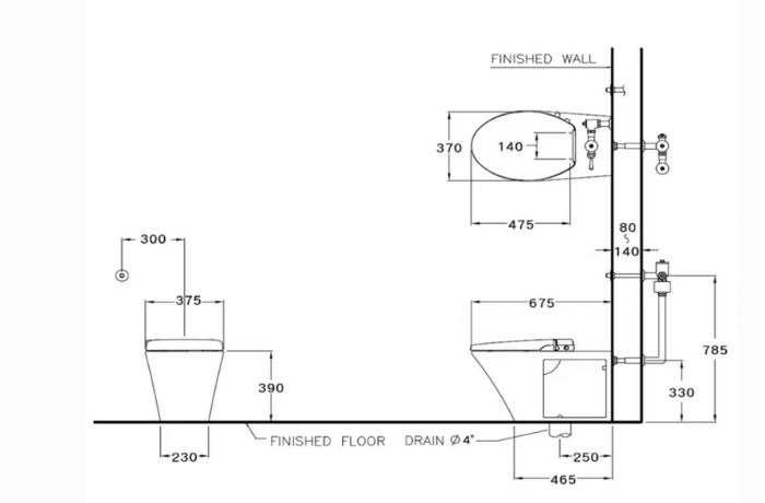 Bàn cầu treo tường nắp đóng êm Cotto C1322
