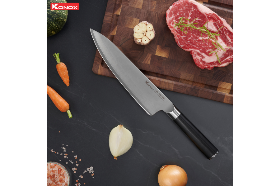 Dao đầu bếp Konox Eiko Chef Knife thép nhật