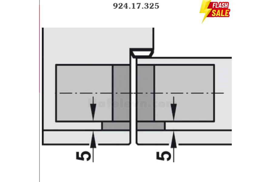 Bản lề âm 3D Hafele 924.17.325 TE540 A8 Inox mờ