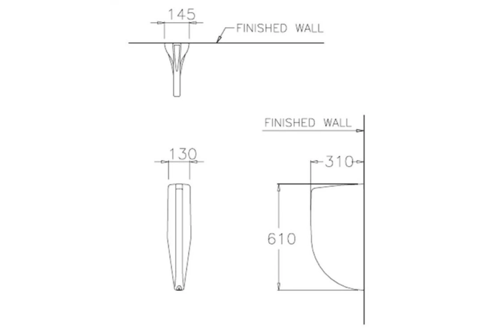 Vách ngăn tiểu nam Cotto C306 Division
