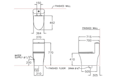 Bàn cầu 1 khối Cotto C11001HNOS nắp đóng êm