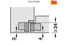 Bản lề âm Hafele 924.18.922 F2 màu nickel mờ