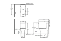 Bàn cầu 2 khối Cotto C126227 xả không chạm