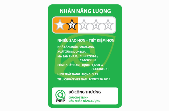 Máy lạnh Panasonic CU/CS-N9ZKH-8 1 chiều 9.040 BTU 1HP