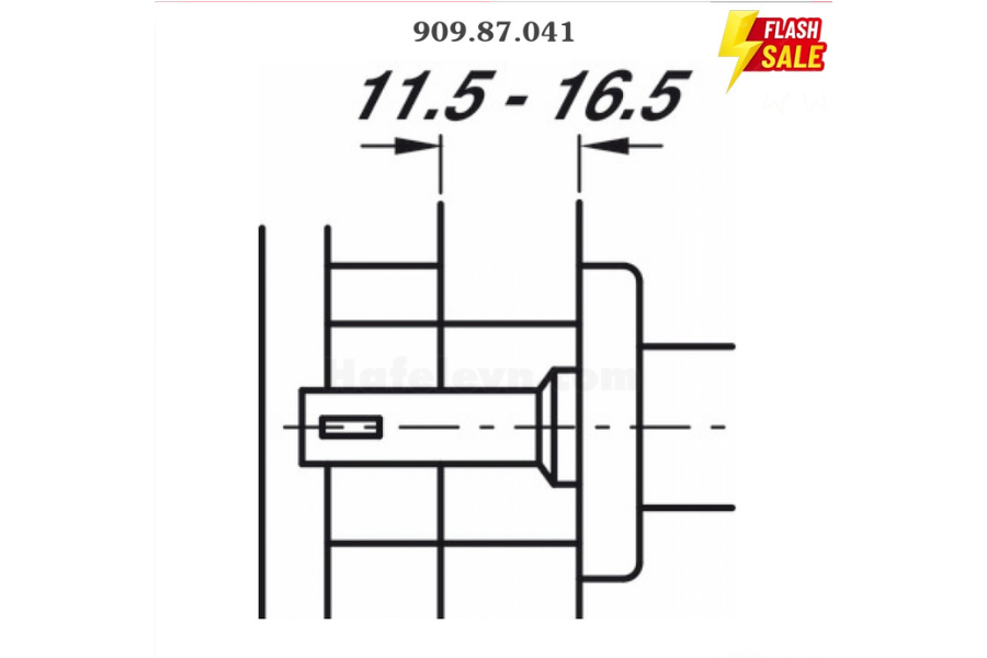Trục xoay 1 đầu Hafele 909.87.041
