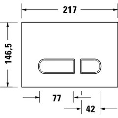 Nắp đậy nút nhấn xả Duravit WD5001021000