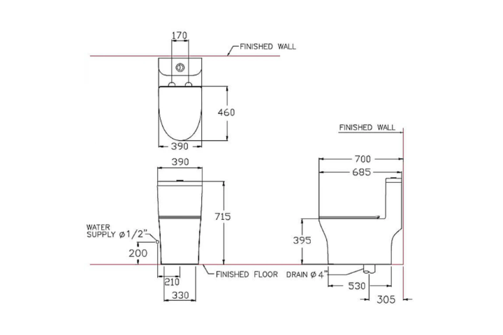 Bàn cầu 1 khối Cotto C11006HOS nắp đóng êm