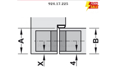 Bản lề âm Hafele 924.17.225 TE540 3D màu inox