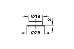 Nắp chụp thân khóa Symo Hafele 219.19.350 D19mm màu đen